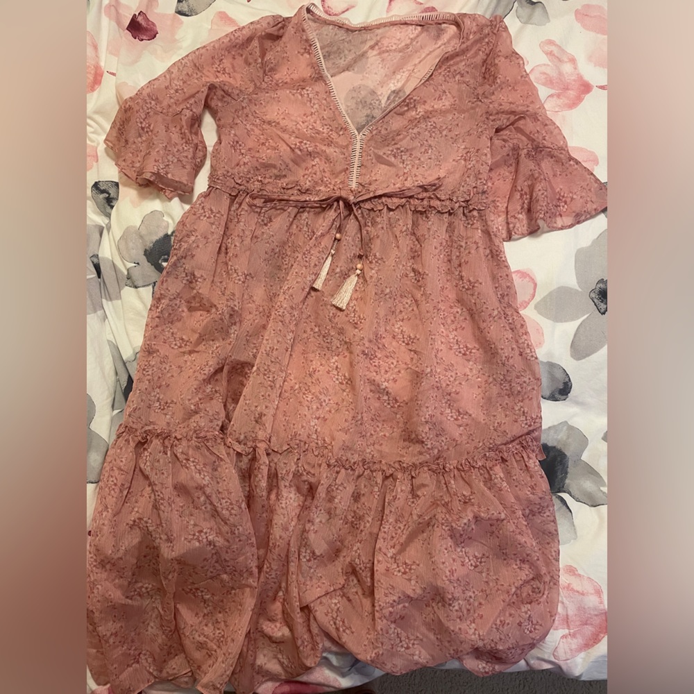 Sheer pink dress